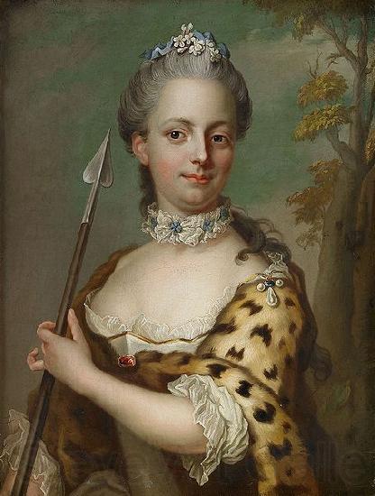 Jakob Bjock Portrait of Charlotte Du Rietz af Hedensberg as Diana France oil painting art
